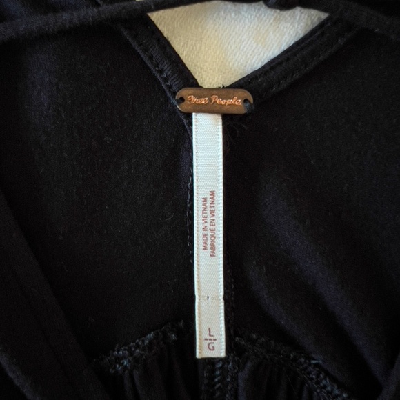 Free People Back in Town Black Top - Large Whimsigoth Boho Indie Goth - Picture 2 of 9